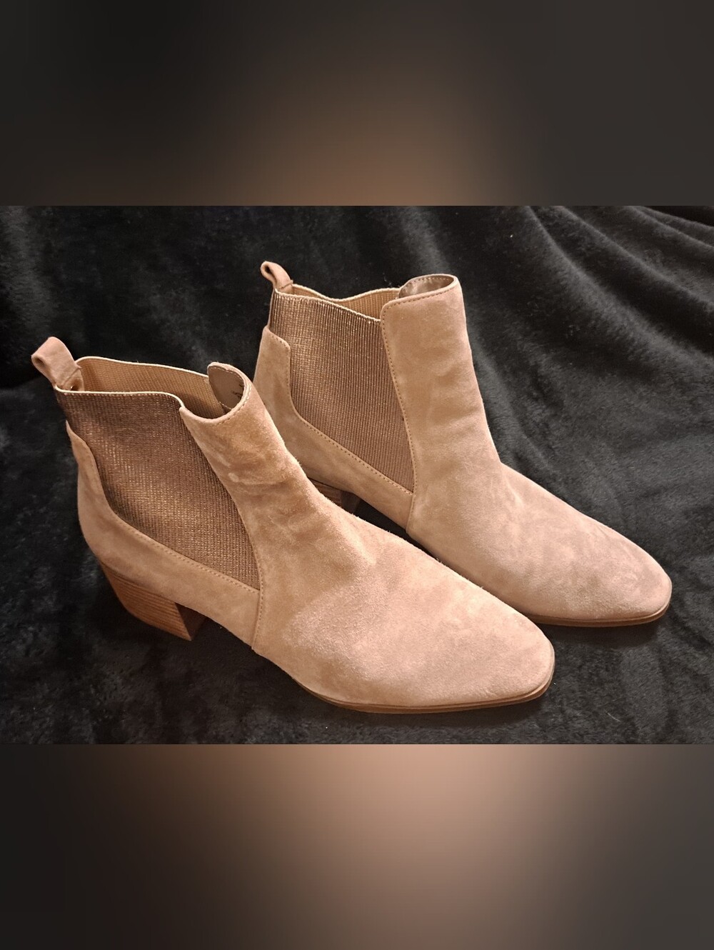 Anne Klein Iflex Women’s Suede Ankle Boots in Gray Sz 10M